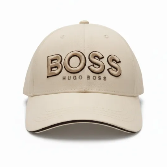 Hugo Boss Cotton-Beige Twill Cap